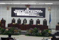 Rapat Paripurna DPRD Kota Malang. (Shelly/VOJ)