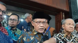 Ketua Umum Pengurus Pusat Muhammadiyah Haedar Nashir. (Shelly/VOJ)