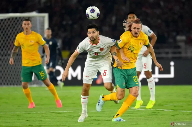 Ilustrasi Indonesia vs Australia. (ANTARA)