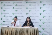 Konferensi pers Persada Hospital terkait dokter yang diduga lakukan tindakan asusila ke pasien. (Shelly/VOJ)